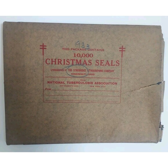 NIP 10,000 National Tuberculosis Assoc Christmas Seals In Original Mailer - Picture 3 of 6